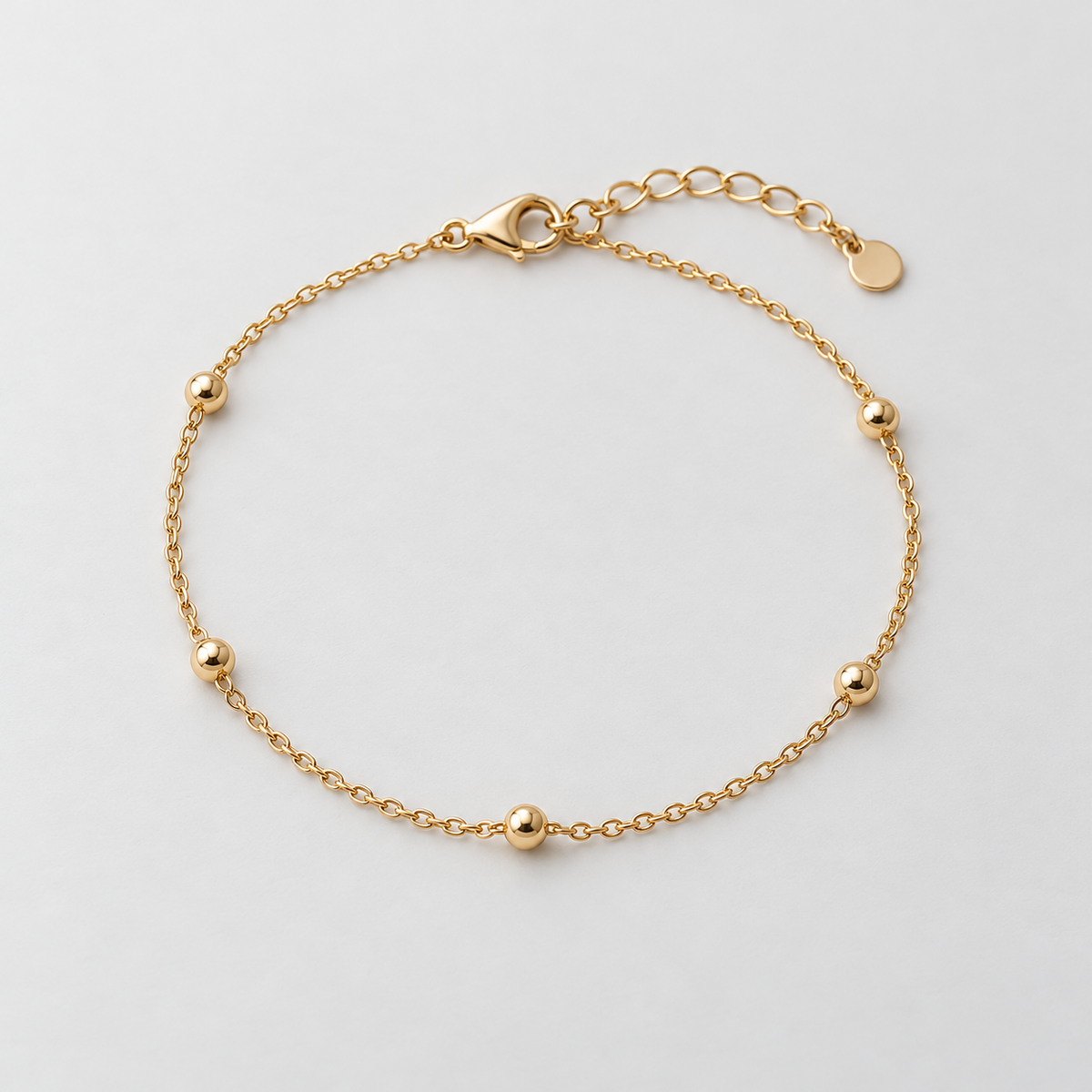 elvarinio Delicate Chain Bracelet — studio design visualization [main]. AI-generated; product specifications pending verification.