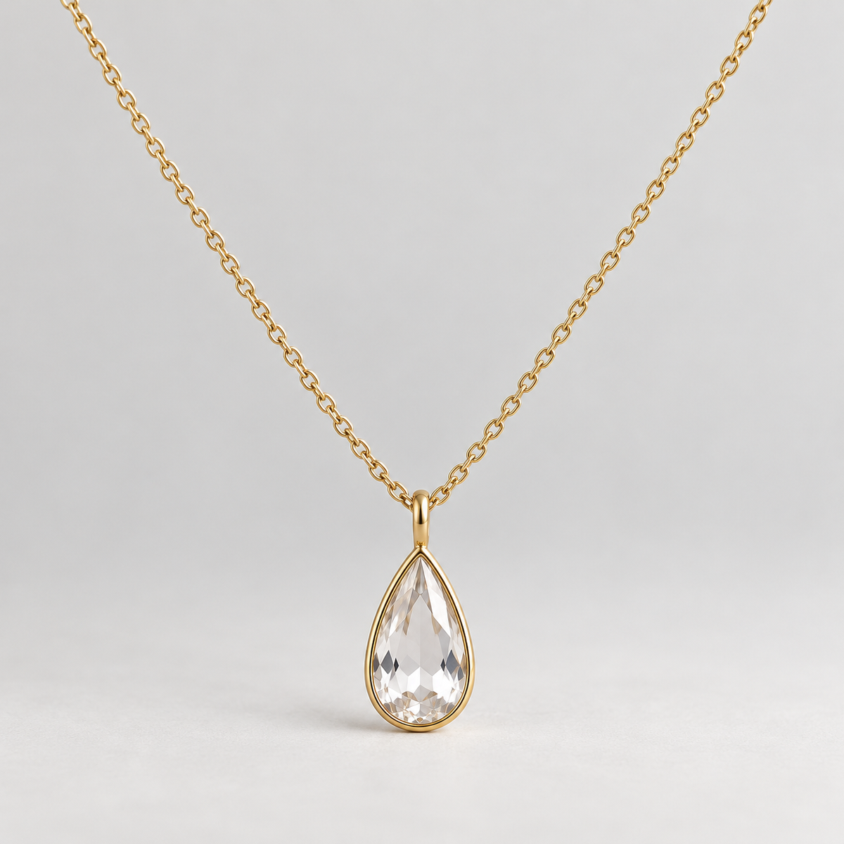 elvarinio Dewdrop Pendant Necklace — studio design visualization [main]. AI-generated; product specifications pending verification.