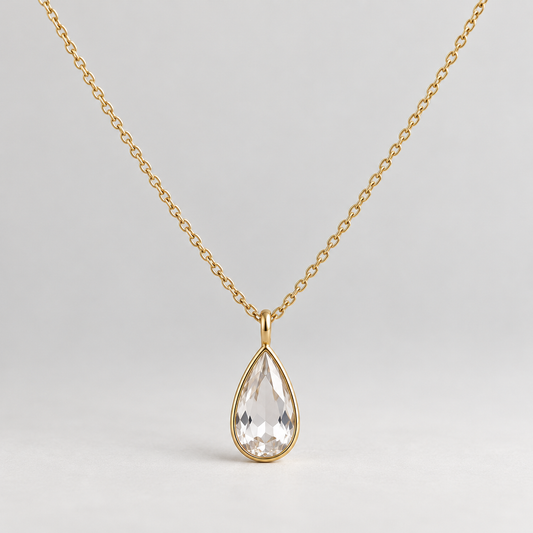 elvarinio Dewdrop Pendant Necklace — studio design visualization [main]. AI-generated; product specifications pending verification.