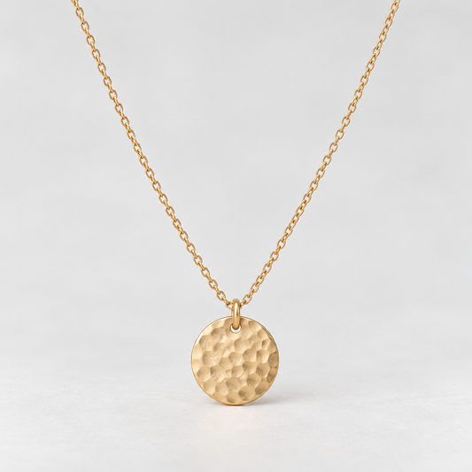 elvarinio Luna Coin Necklace — studio design visualization [main]. AI-generated; product specifications pending verification.