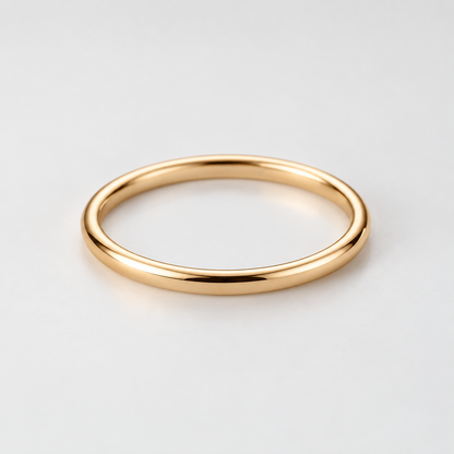 elvarinio Minimal Gold Ring — studio design visualization [main]. AI-generated; product specifications pending verification.