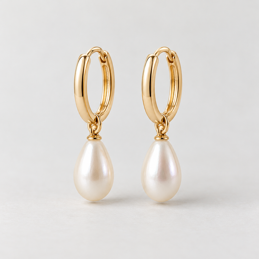 elvarinio Pearl Drop Earrings — studio design visualization [main]. AI-generated; product specifications pending verification.